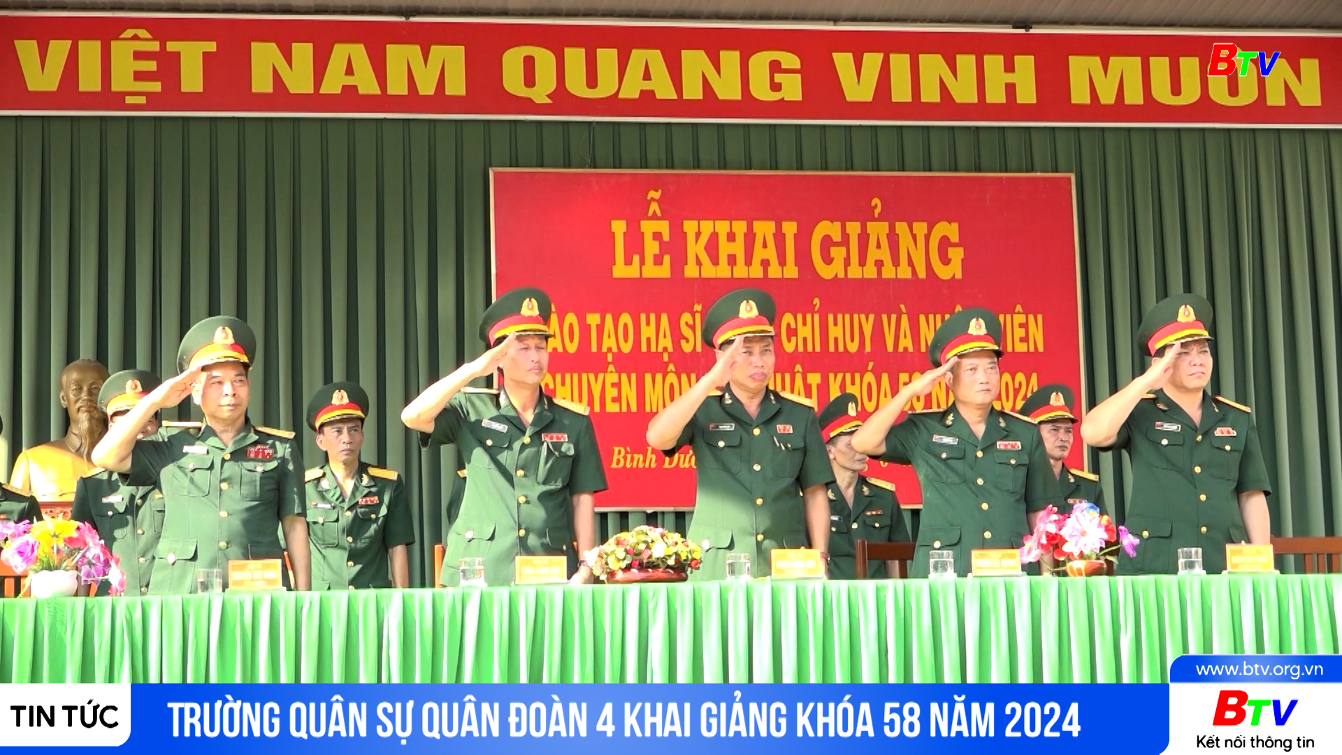 Trường Quân sự Quân đoàn 4 khai giảng khóa 58 năm 2024